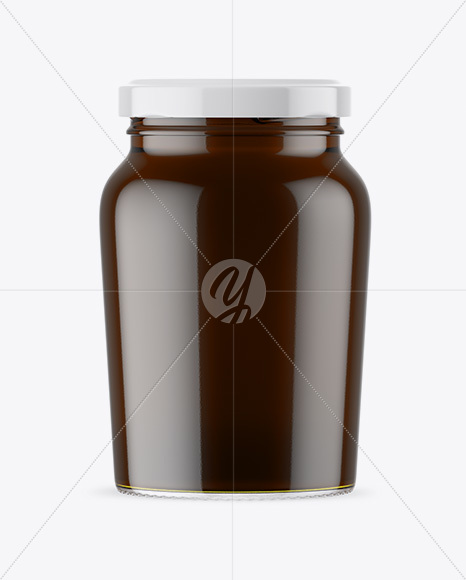 Clear Glass Honey Jar Mockup