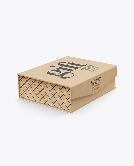 Kraft Paper Box Mockup - Software box mockup