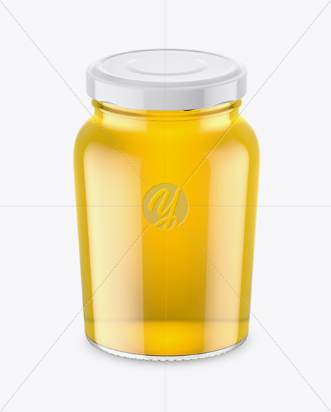 Clear Glass Honey Jar Mockup