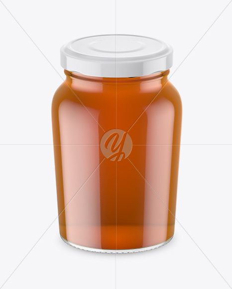 Clear Glass Honey Jar Mockup