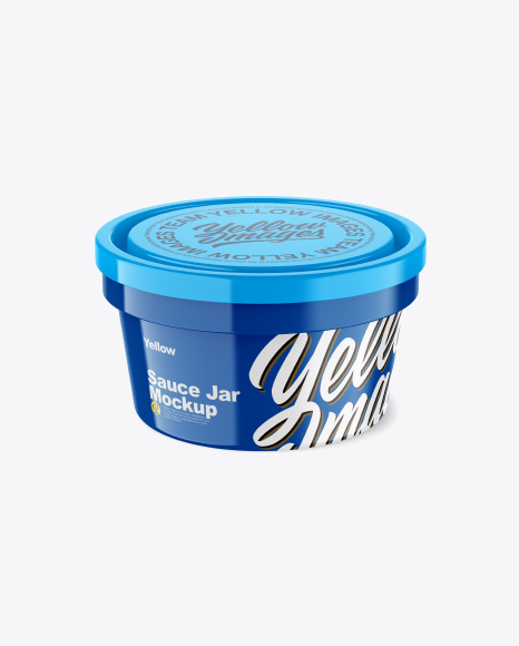 Glossy Sauce Jar Mockup