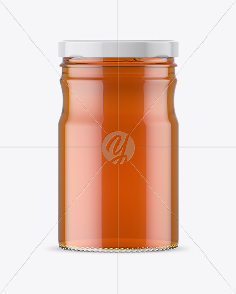 Clear Glass Honey Jar Mockup