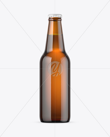 Amber Beer Bottle Mockup