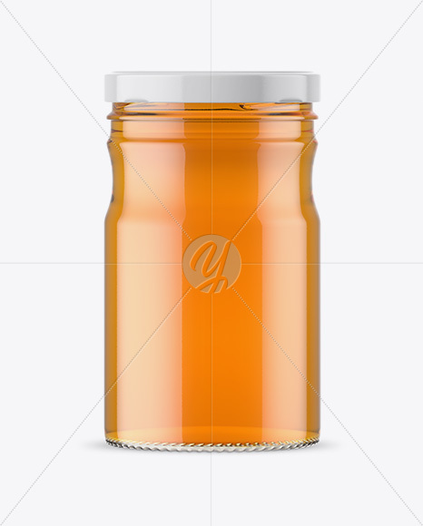 Clear Glass Honey Jar Mockup