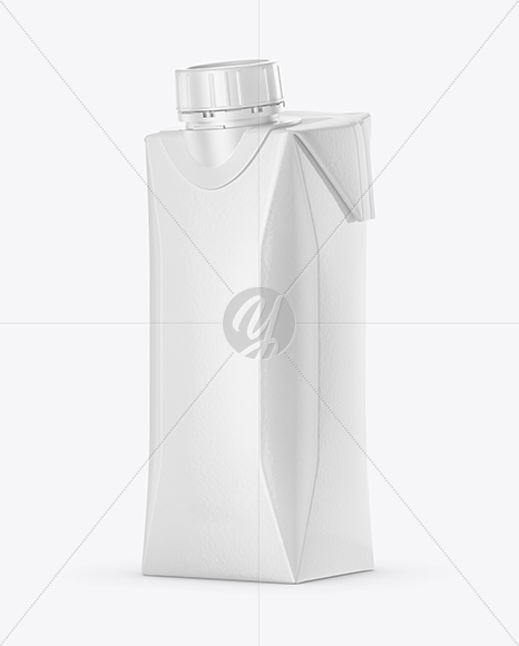 250ml Glossy Juice Carton Package Mockup 250ml Glossy Juice Carton Package Mockup