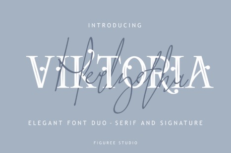 Viktoria Elegant Font Duo - Century