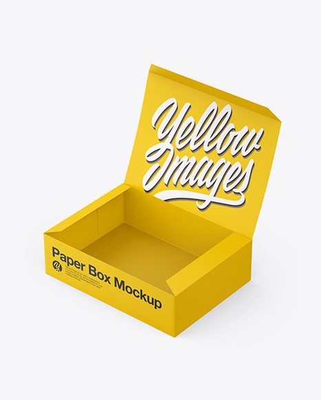 Opened Paper Box Mockup - Box mockups