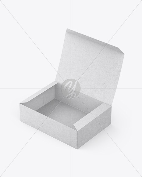 Opened Kraft Box Mockup Opened Kraft Box Mockup