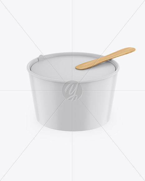 Matte Ice Cream Cup Mockup