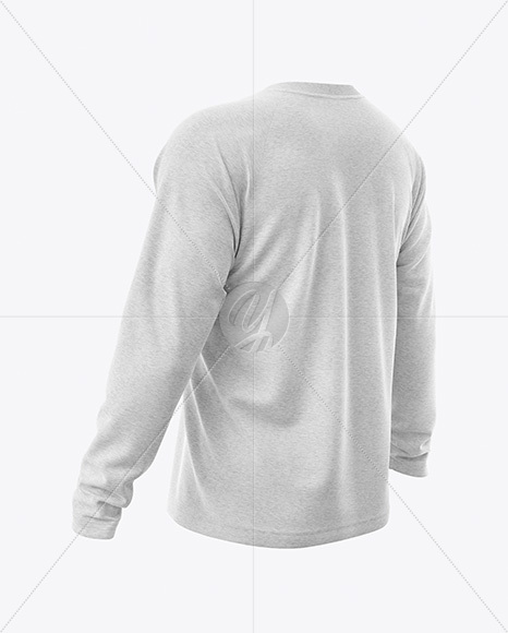 Melange Men’s Raglan Long Sleeve T-Shirt Mockup