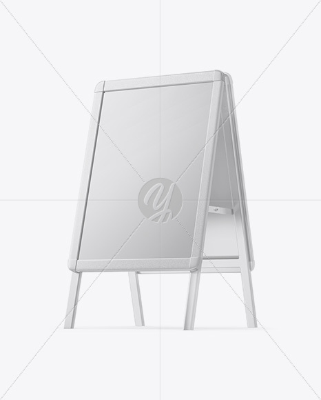 Metallic Street Stand Mockup