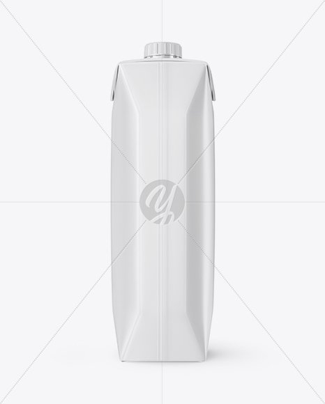 Glossy Juice Pack with Screw Cap Mockup