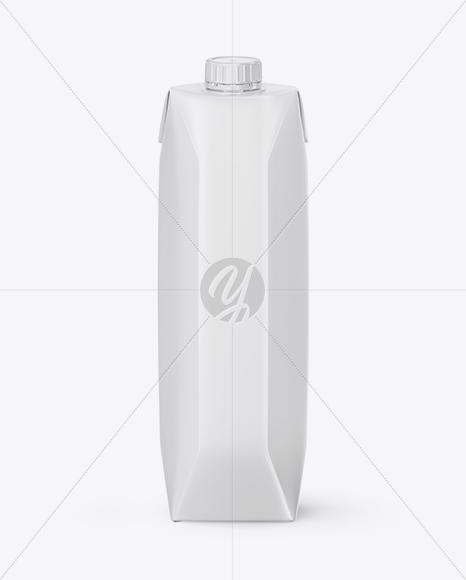 Glossy Juice Pack with Screw Cap Mockup