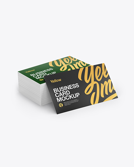 Stack of Business Cards Mockup