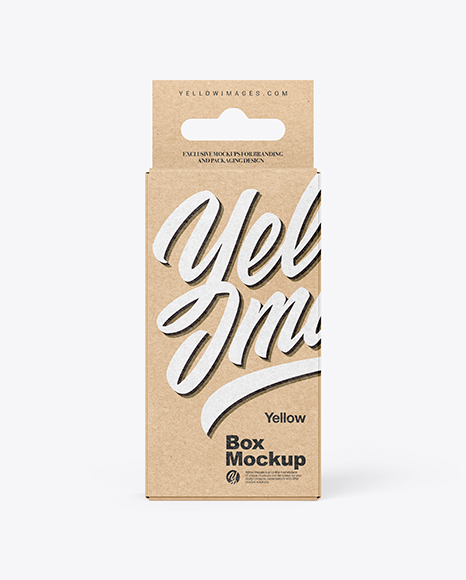 Kraft Box Mockup - Holes