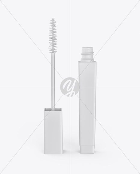 Opened Matte Mascara Tube Mockup