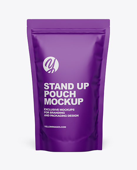 Matte Stand-Up Pouch Mockup