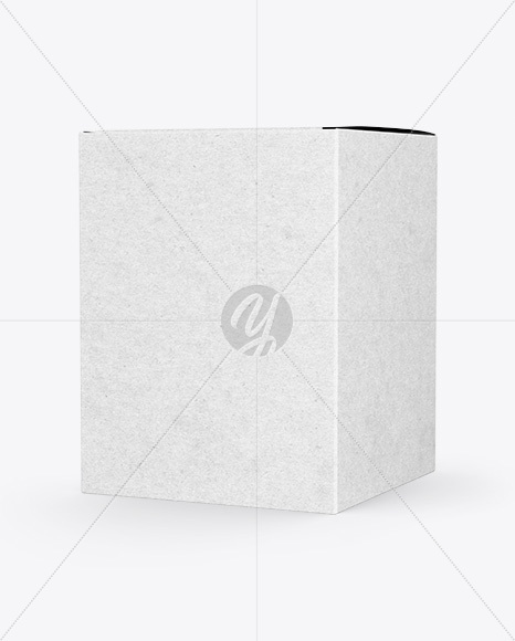 Kraft Box Mockup - Half Side View