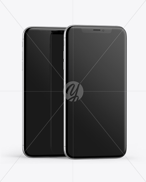 Two Apple iPhones X Mockup