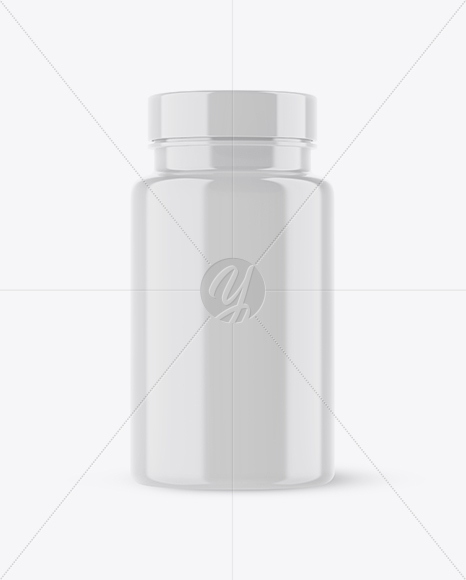 Glossy Pills Bottle Mockup