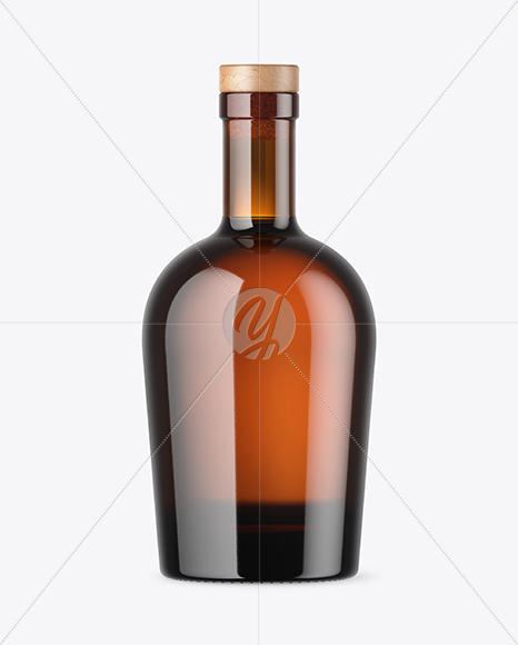 Amber Glass Bottle Mockup