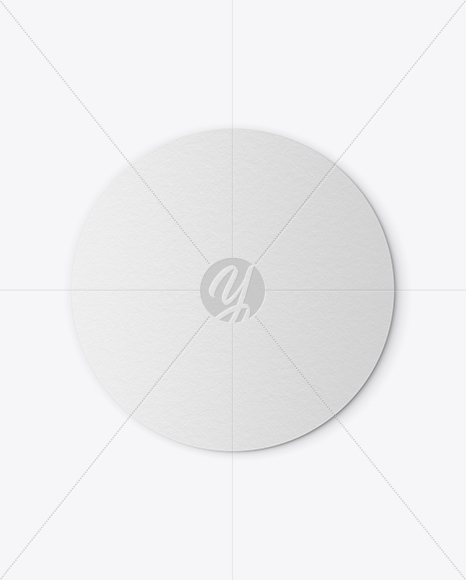 Paper Beer Coaster Mockup