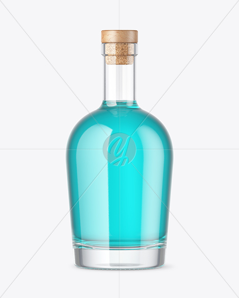 Clear Glass Bottle Mockup