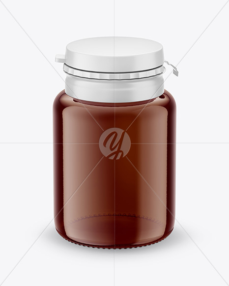 Amber Pills Bottle Mockup