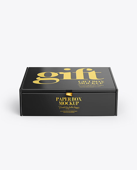 Glossy Paper Box Mockup