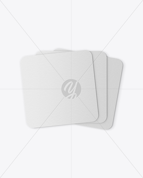 Three Paper Beer Coasters Mockup