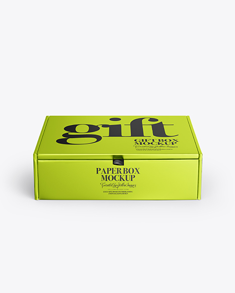 Metallized Paper Box Mockup