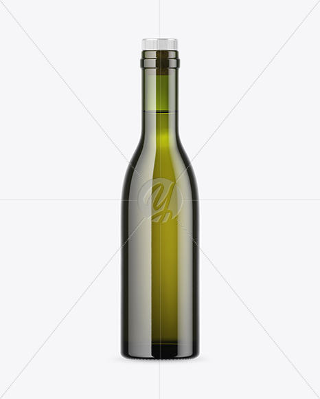 Green Glass Bottle Mockup