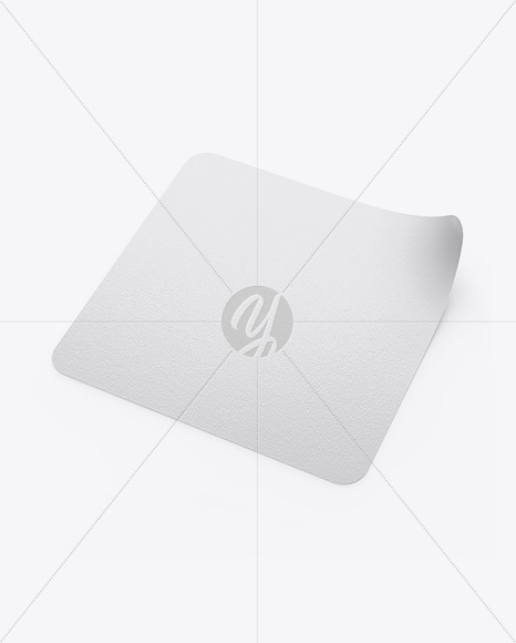 Textured Square Sticker Mockup