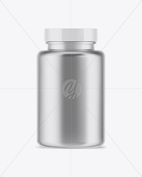 Metallic Pills Bottle Mockup