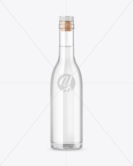 Clear Glass Bottle Mockup