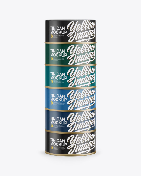 Six Cans Mockup