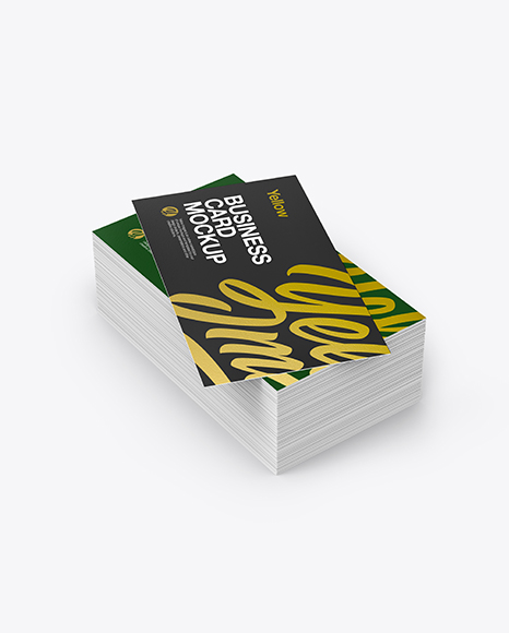 Stack of Business Cards Mockup