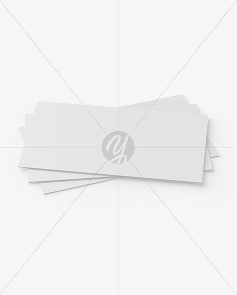 Three Paper Business Cards Mockup