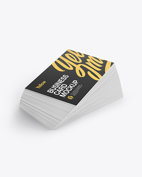 Stack of Business Cards Mockup