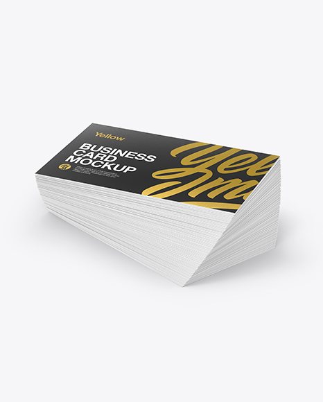 Stack of Business Cards Mockup