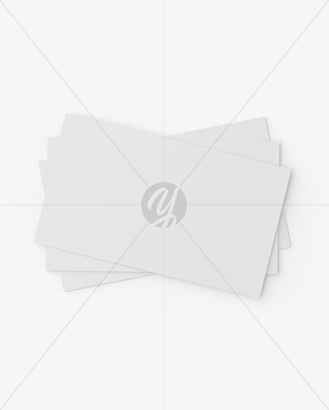 Three Paper Business Cards Mockup