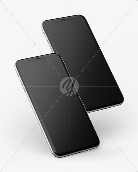 Two Apple iPhones X Mockup