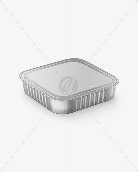 Metallic Plastic Food Container Mockup