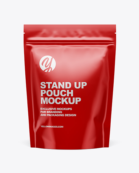 Glossy Stand-Up Pouch Mockup