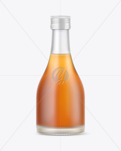 Frosted Glass Whisky Bottle Mockup