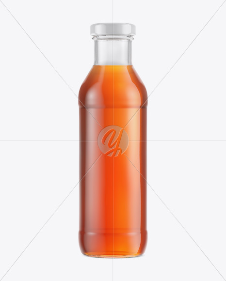 Bottle with Condensation in Shrink Sleeve Mockup