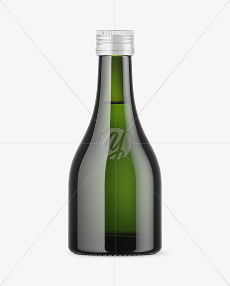 Green Glass Bottle Mockup