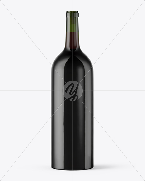 1.5L Green Glass Red Wine Bottle Mockup