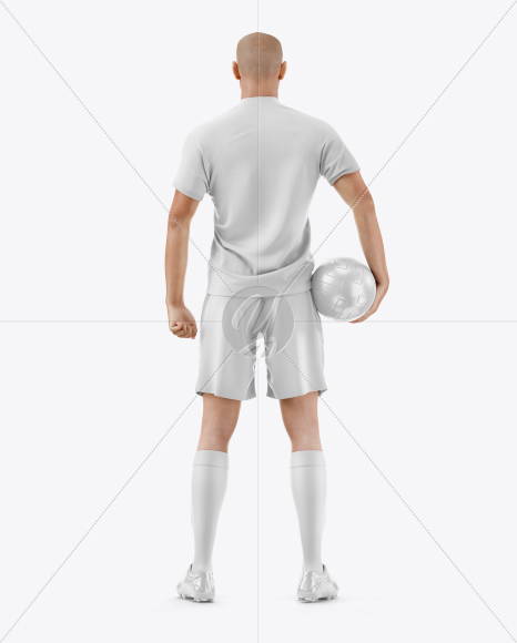 Soccer Player with Ball Mockup