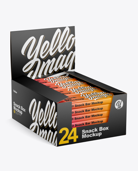 Matte Snack Box Mockup - Matte+Bag+With+Candies+Mockup+Half+Side+High+Angle+Shot+In